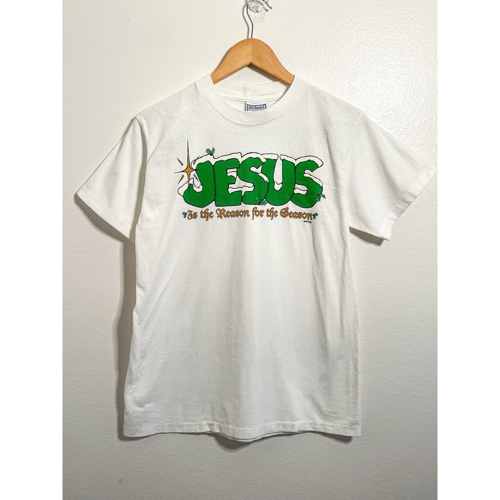 Vintage 90s Jesus Is The Reason For The Season Christmas T-Shirt Single stitch